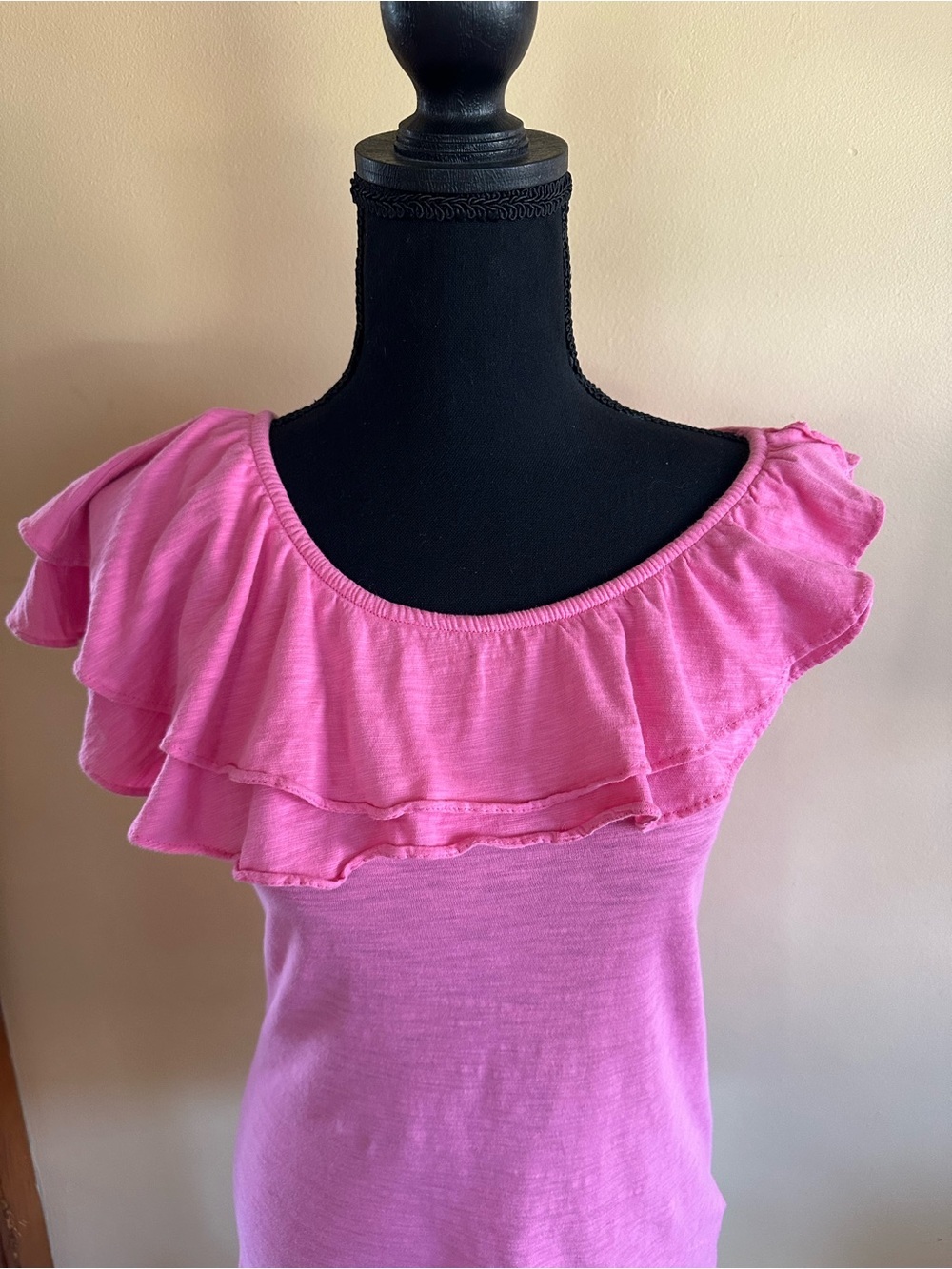 Lilly Pulitzer Wynne Ruffle Tank Cotton Pink Size Small - Picture 2 of 6
